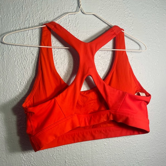Athelta Red Orange Sports Bra Top Shirt Size Large - Picture 2 of 4